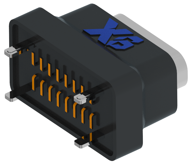XB-TYPE C 16P-11-X 防水USB插座TYPE C 16P 立贴防水TYPE C 连接器 SMT H=8.8